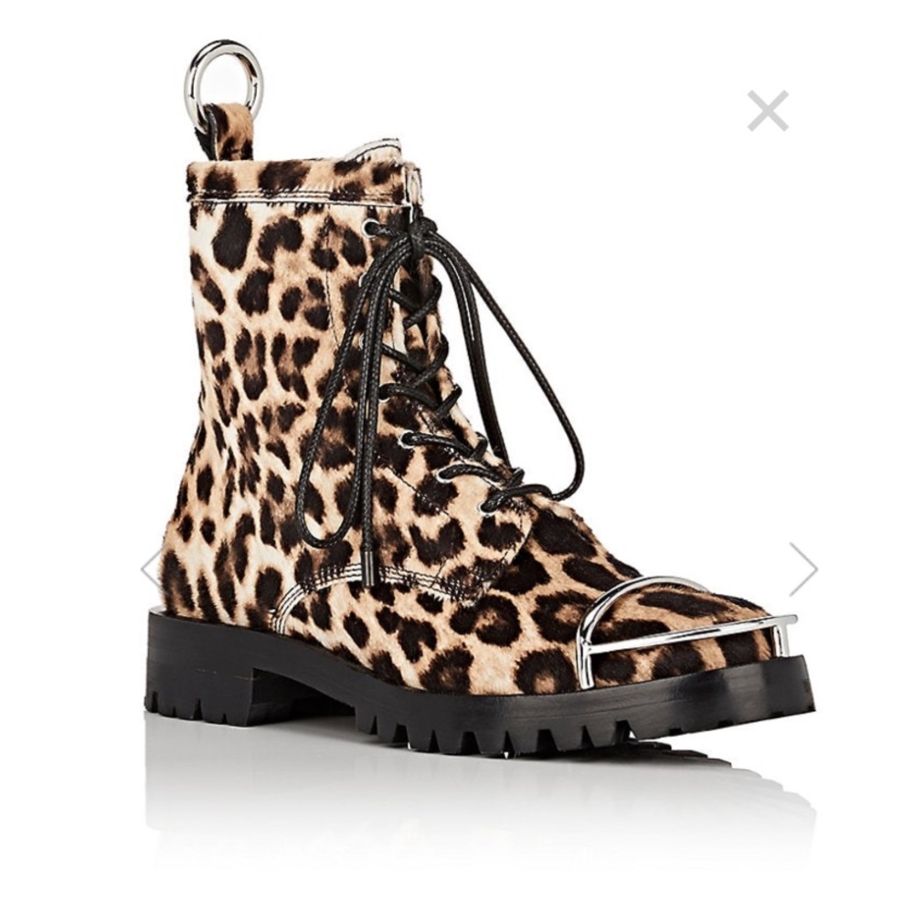 BRAND NEW Alexander Wang Lyndon calf hair combat boots size 6